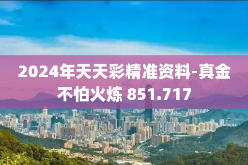 2024年天天彩精準(zhǔn)資料-真金不怕火煉 851.717
