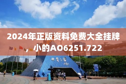 2024年正版資料免費大全掛牌，小的AO6251.722