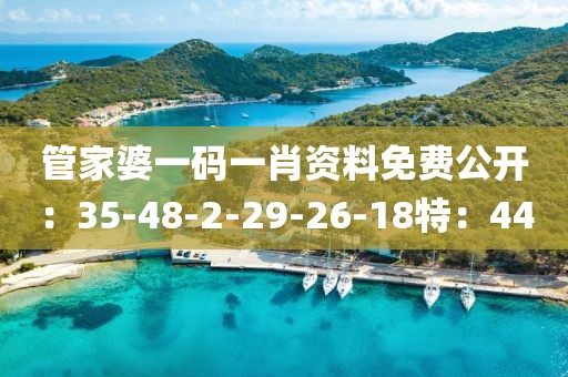 管家婆一碼一肖資料免費公開：35-48-2-29-26-18特：44
