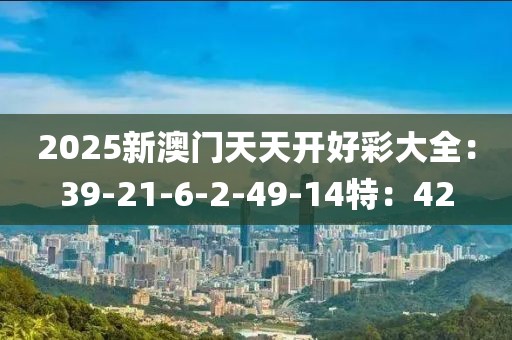 2025新澳門天天開好彩大全：39-21-6-2-49-14特：42