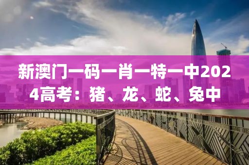 新澳門一碼一肖一特一中2024高考：豬、龍、蛇、兔中