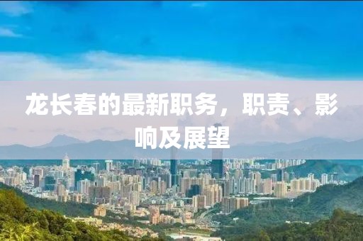 龍長春的最新職務(wù)，職責(zé)、影響及展望