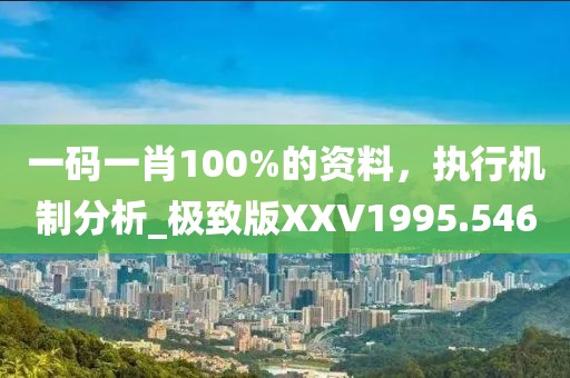 一碼一肖100%的資料，執(zhí)行機制分析_極致版XXV1995.546