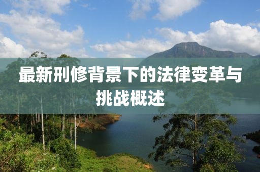 最新刑修背景下的法律變革與挑戰(zhàn)概述
