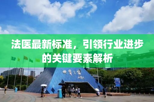 法醫(yī)最新標準，引領行業(yè)進步的關鍵要素解析