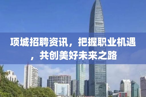 項城招聘資訊，把握職業(yè)機遇，共創(chuàng)美好未來之路