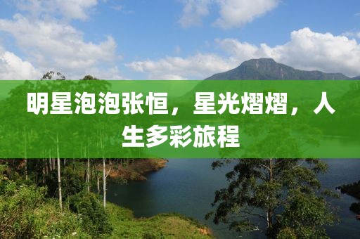 明星泡泡張恒，星光熠熠，人生多彩旅程