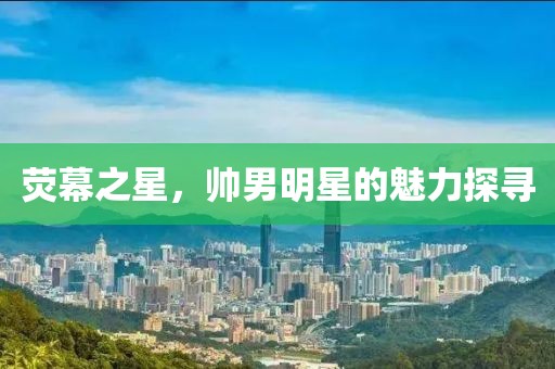 熒幕之星，帥男明星的魅力探尋
