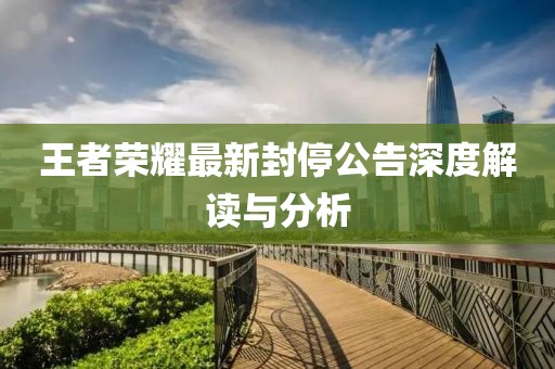 王者榮耀最新封停公告深度解讀與分析