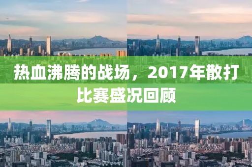 熱血沸騰的戰(zhàn)場，2017年散打比賽盛況回顧