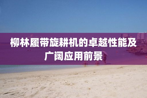 柳林履帶旋耕機的卓越性能及廣闊應用前景