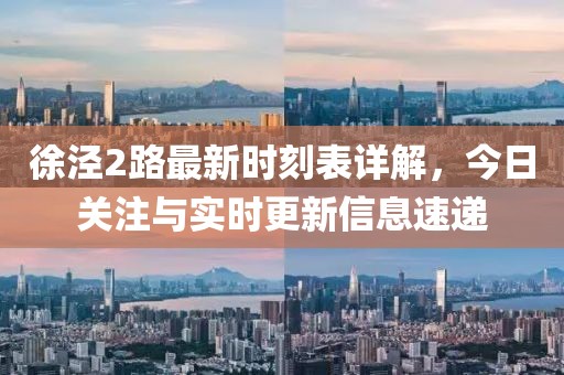 徐涇2路最新時刻表詳解，今日關注與實時更新信息速遞