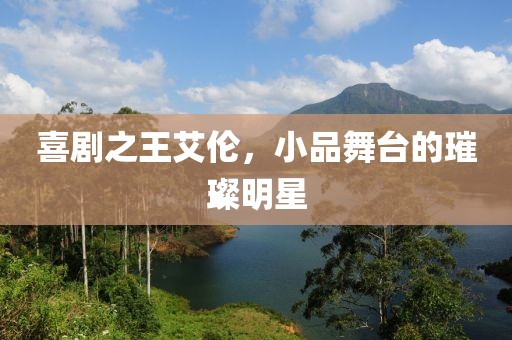 喜劇之王艾倫，小品舞臺(tái)的璀璨明星