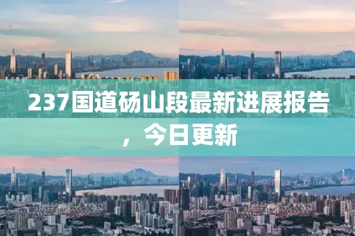 237國道碭山段最新進展報告，今日更新