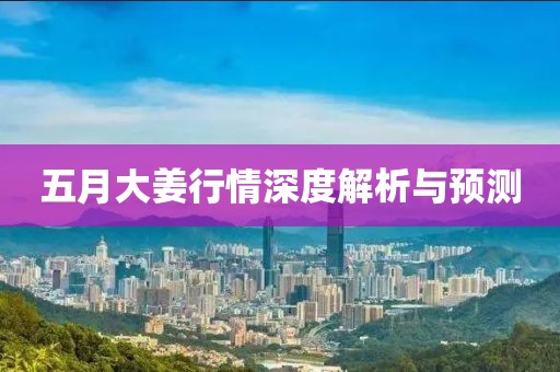 五月大姜行情深度解析與預(yù)測(cè)
