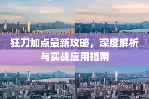 狂刀加點(diǎn)最新攻略，深度解析與實(shí)戰(zhàn)應(yīng)用指南
