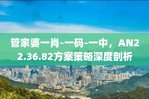 管家婆一肖-一碼-一中，AN22.36.82方案策略深度剖析