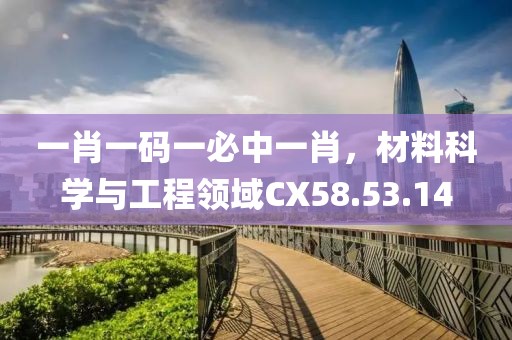 一肖一碼一必中一肖，材料科學與工程領域CX58.53.14