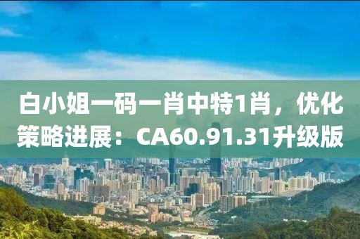 白小姐一碼一肖中特1肖，優(yōu)化策略進展：CA60.91.31升級版