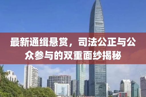 最新通緝懸賞，司法公正與公眾參與的雙重面紗揭秘
