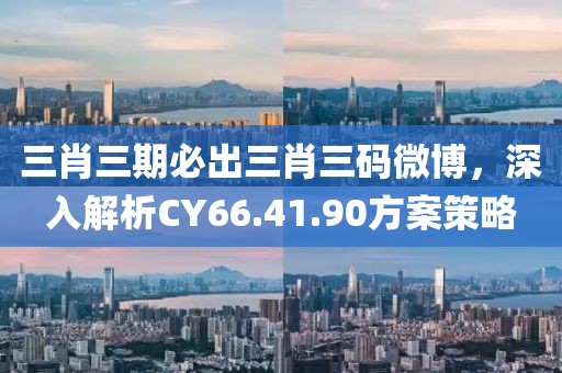 三肖三期必出三肖三碼微博，深入解析CY66.41.90方案策略